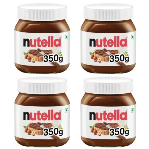 Nutella Hazelnut Chocolate Spread Jar 350g x 4